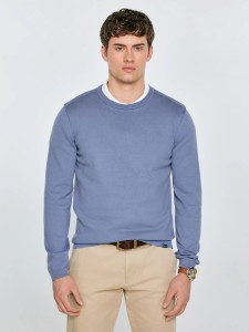 Sweter męski bawełniany niebieski Simoner 402