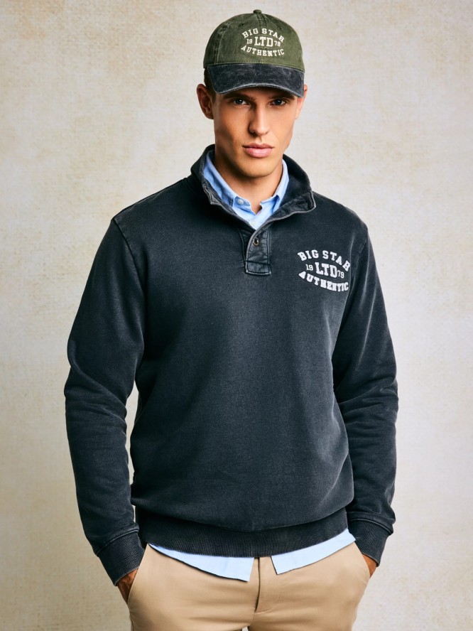 Bluza męska ze stójką czarna Julian 906