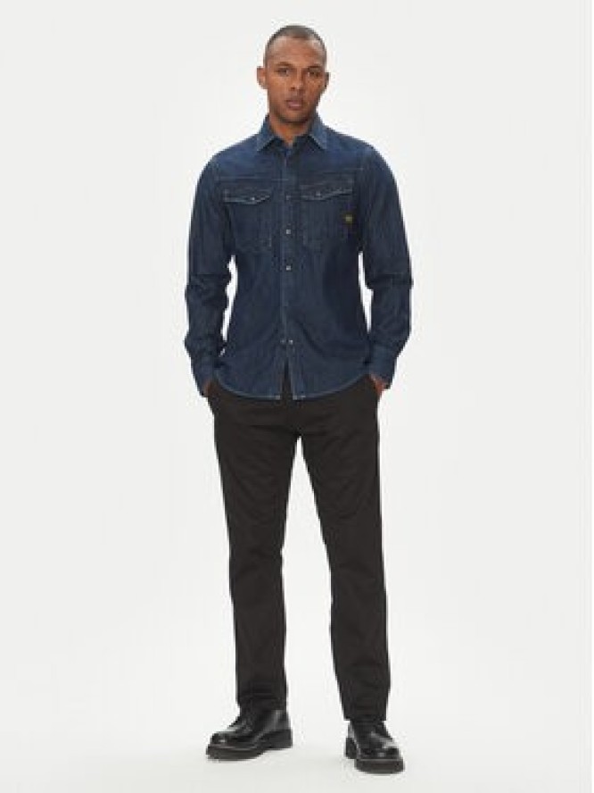 G-Star Raw Koszula jeansowa Dakota D23616-D252 Granatowy Slim Fit