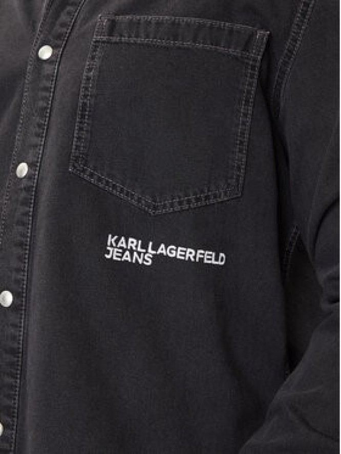 Karl Lagerfeld Jeans Koszula jeansowa A3M16001 Czarny Regular Fit