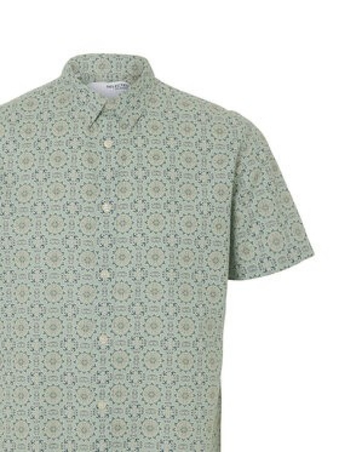 Selected Homme Koszula New Linen 16079053 Zielony Regular Fit