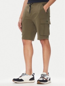 Aeronautica Militare Szorty sportowe 251BF025F459 Khaki Regular Fit