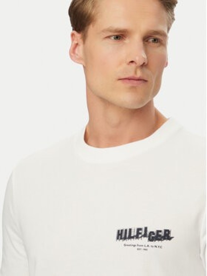 Tommy Hilfiger T-Shirt Logo Graphic MW0MW42389 Biały Regular Fit