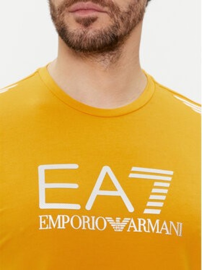 EA7 Emporio Armani T-Shirt 3DPT29 PJULZ 1680 Żółty Regular Fit