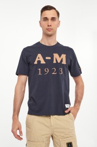 T-shirt męski z haftem AERONAUTICA MILITARE