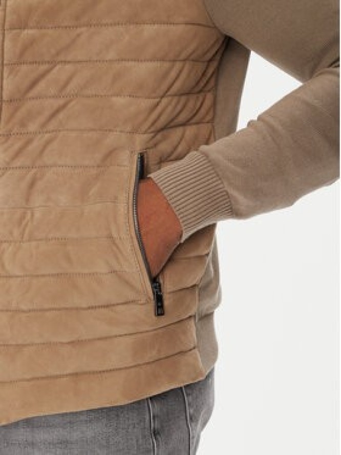 Milestone Kurtka skórzana MSTurner 531624 60705 Beżowy Regular Fit