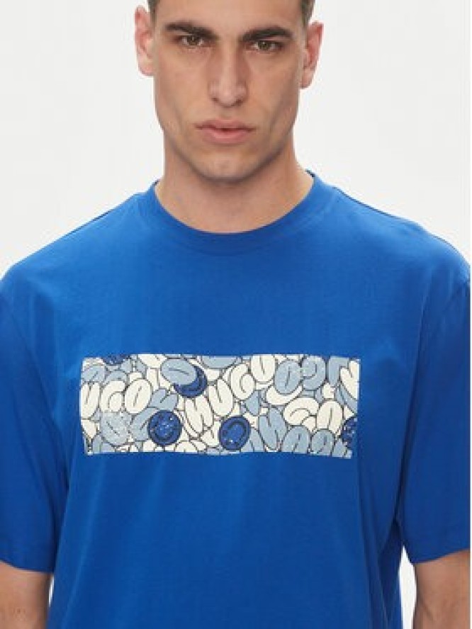 HUGO T-Shirt Nurix 50545128 Niebieski Regular Fit