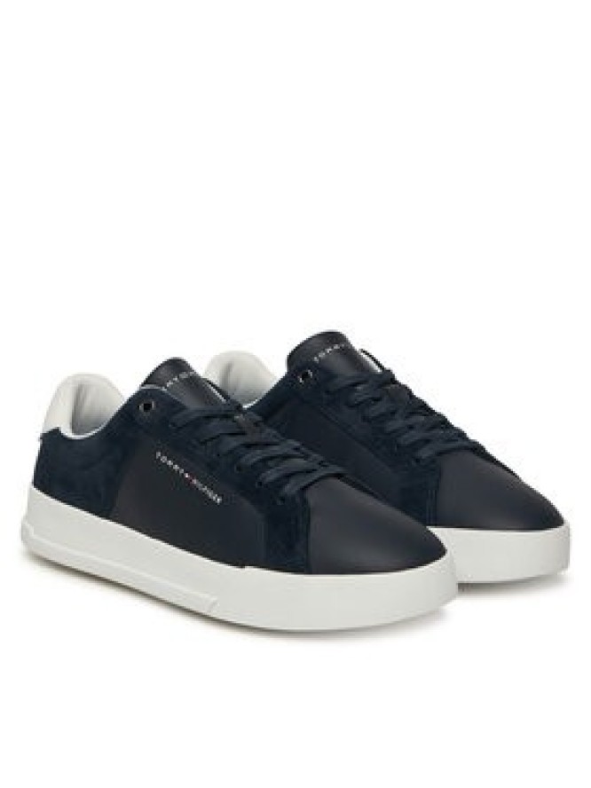 Tommy Hilfiger Sneakersy Th Court Mix FM0FM05634 Granatowy