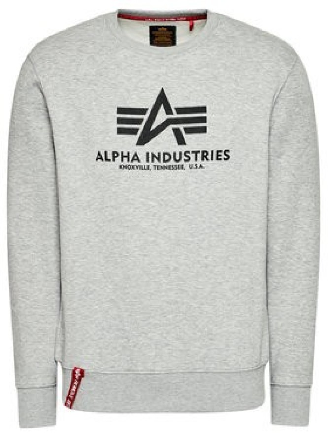 Alpha Industries Bluza Basic Sweater 178302 Szary Regular Fit