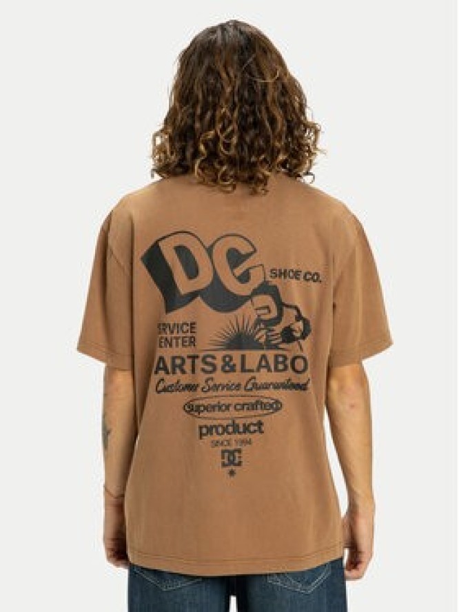 DC Shoes T-Shirt Parts Dep EDYZT04366 Brązowy Regular Fit