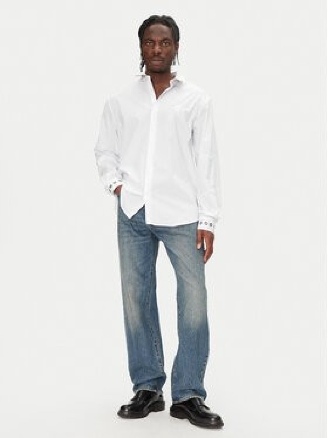 Just Cavalli Koszula 78OAL2A0 Biały Relaxed Fit