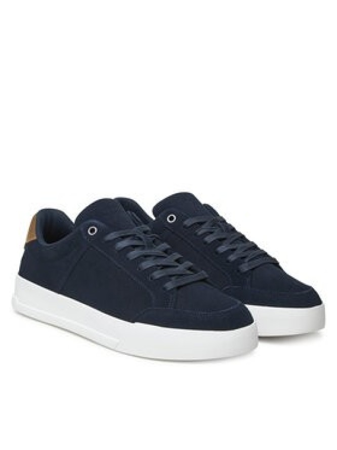 Tommy Hilfiger Sneakersy Th Court Summer Suede FM0FM05517 Granatowy