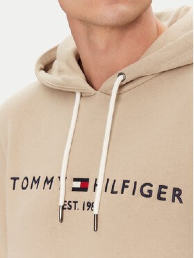 Tommy Hilfiger Bluza Logo MW0MW11599 Beżowy Regular Fit