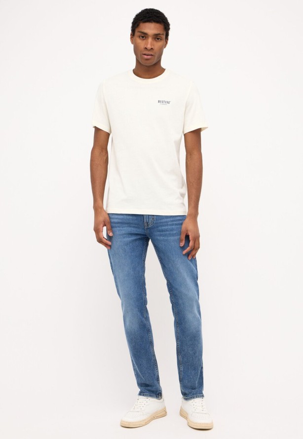 Męskie Spodnie Jeansowe MUSTANG Orlando Slim Denim Blue 1014860 5000 884