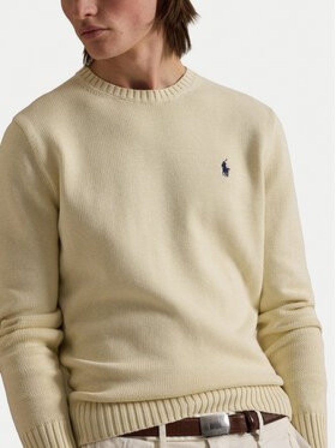 Polo Ralph Lauren Sweter 710810846035 Écru Regular Fit