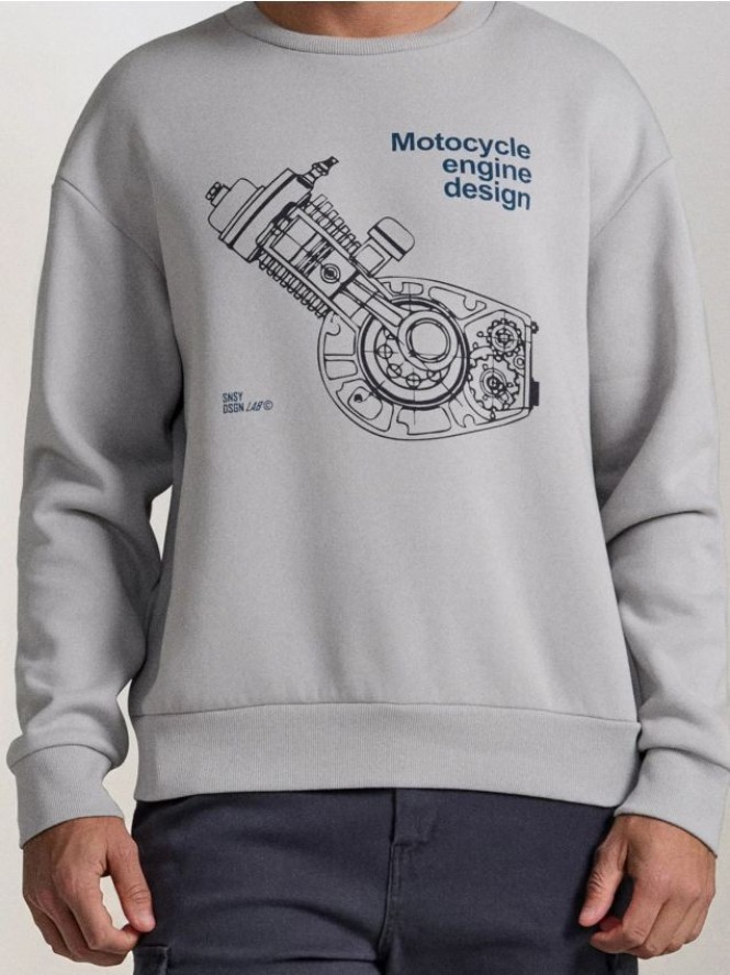 Bluza crewneck - szary