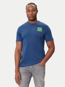 Calvin Klein Jeans T-Shirt Gradient Monogram LV04RC859G Niebieski Regular Fit