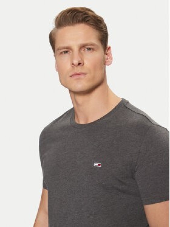 Tommy Jeans T-Shirt Jaspe DM0DM20363 Szary Slim Fit