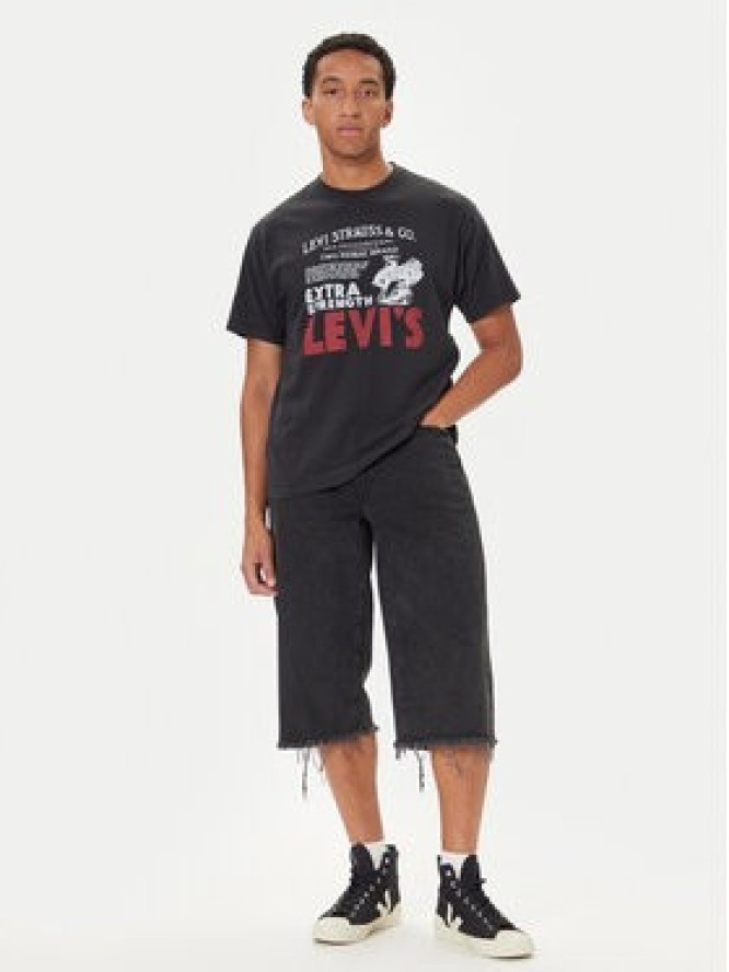 Levi's® Jeansy Capri 478™ 004A8-0003 Czarny Baggy Fit