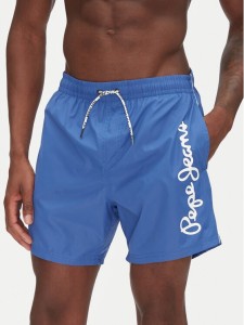 Pepe Jeans Szorty kąpielowe Logo PMB10419 Niebieski Regular Fit