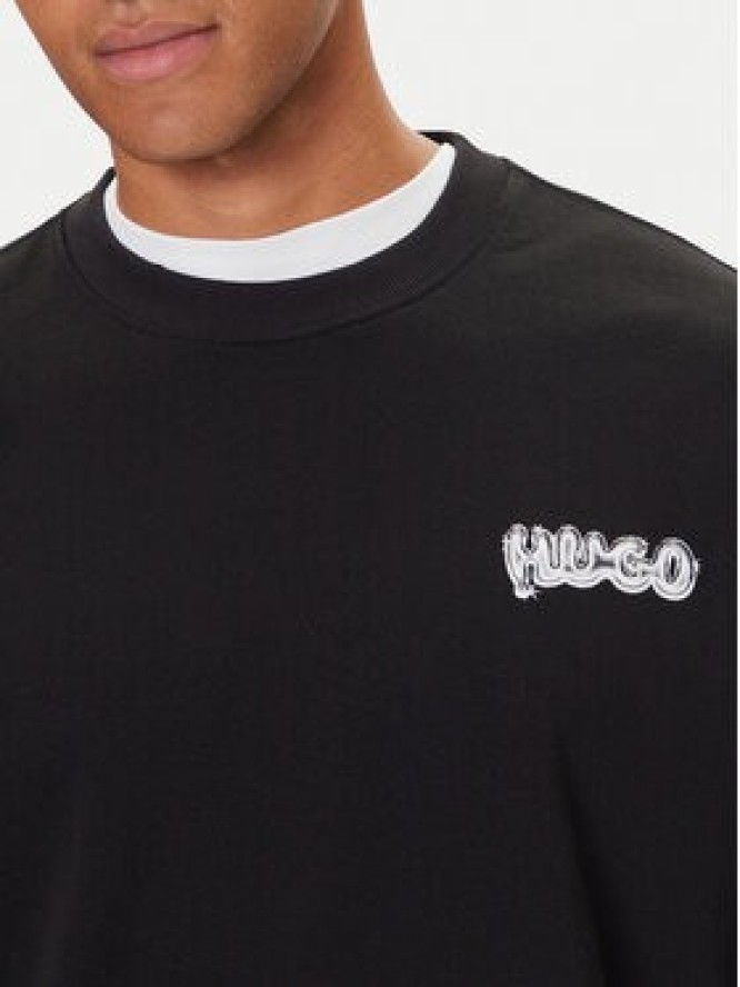 HUGO Bluza Nyrocrew 50549778 Czarny Loose Fit