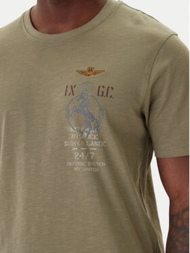 Aeronautica Militare T-Shirt 261TS2543UJ00686 Zielony Regular Fit