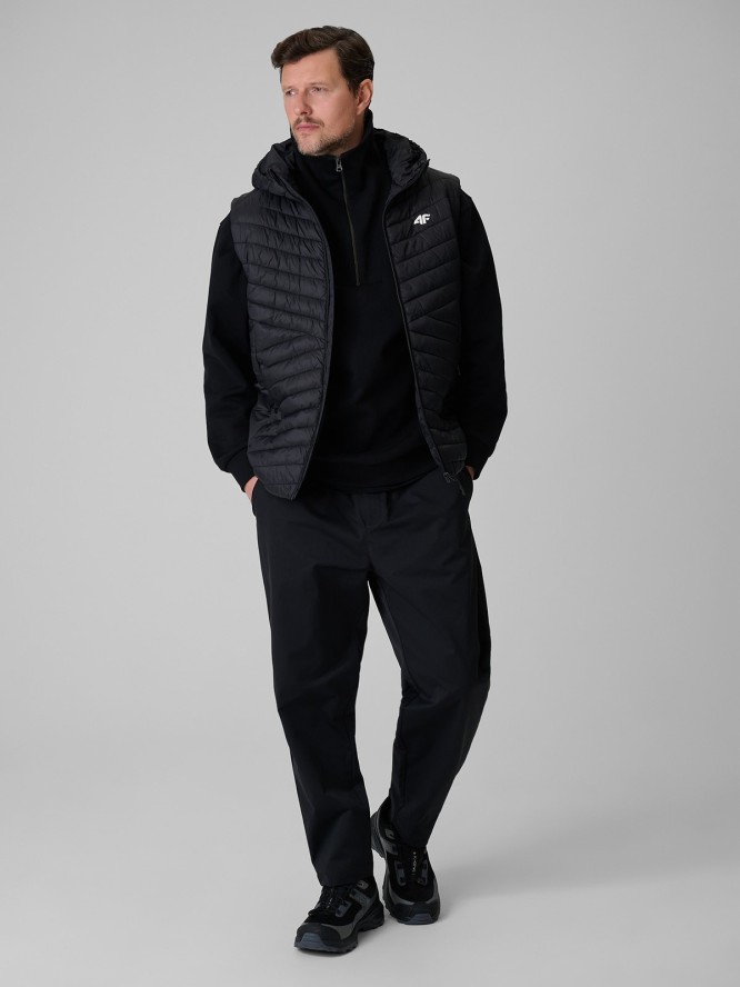 4F Bezrękawnik z wypełnieniem syntetycznym męski - czarny L