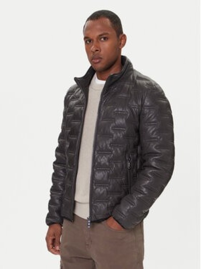 Milestone Kurtka skórzana Alonso 5310196 0715 Czarny Regular Fit