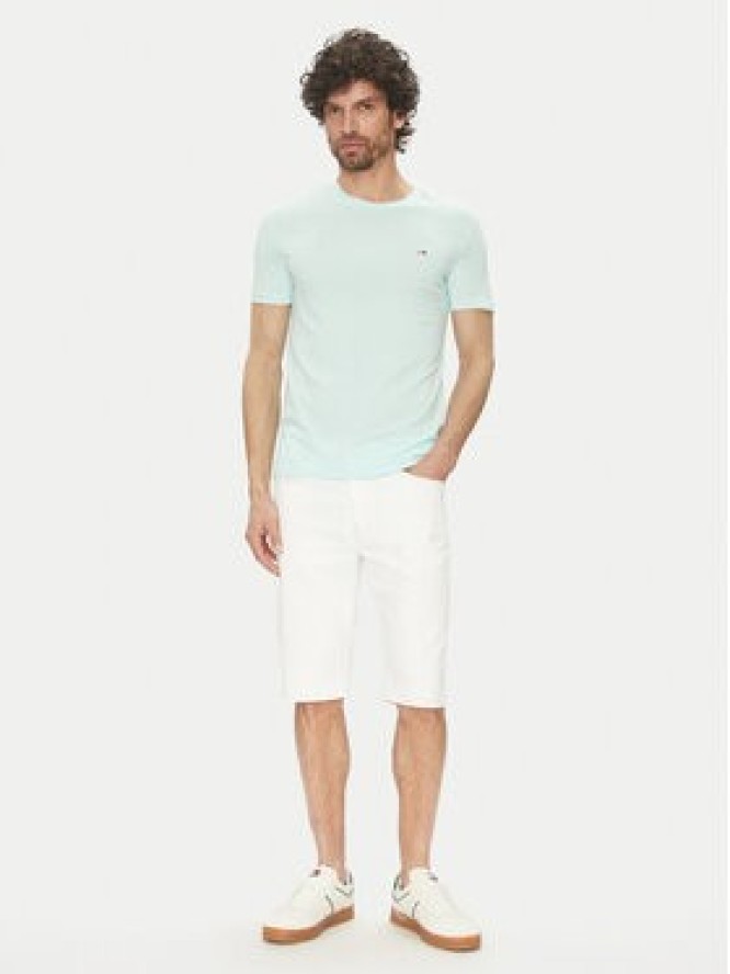 Tommy Jeans T-Shirt DM0DM20363 Zielony Slim Fit