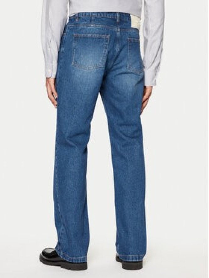 AMI Paris Jeansy UTR500.DE0025 Niebieski Straight Leg
