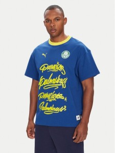 Puma T-Shirt CWC Hoops x Palmeiras 631704 Niebieski Regular Fit