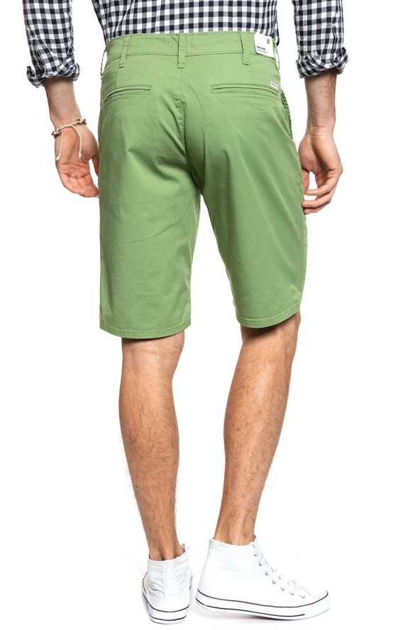 SPODENKI MĘSKIE WRANGLER CHINO SHORT JADE GREEN W14AKM33H 112126562