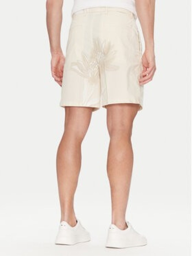 BOSS Szorty materiałowe C-Karlos 50538839 Écru Regular Fit