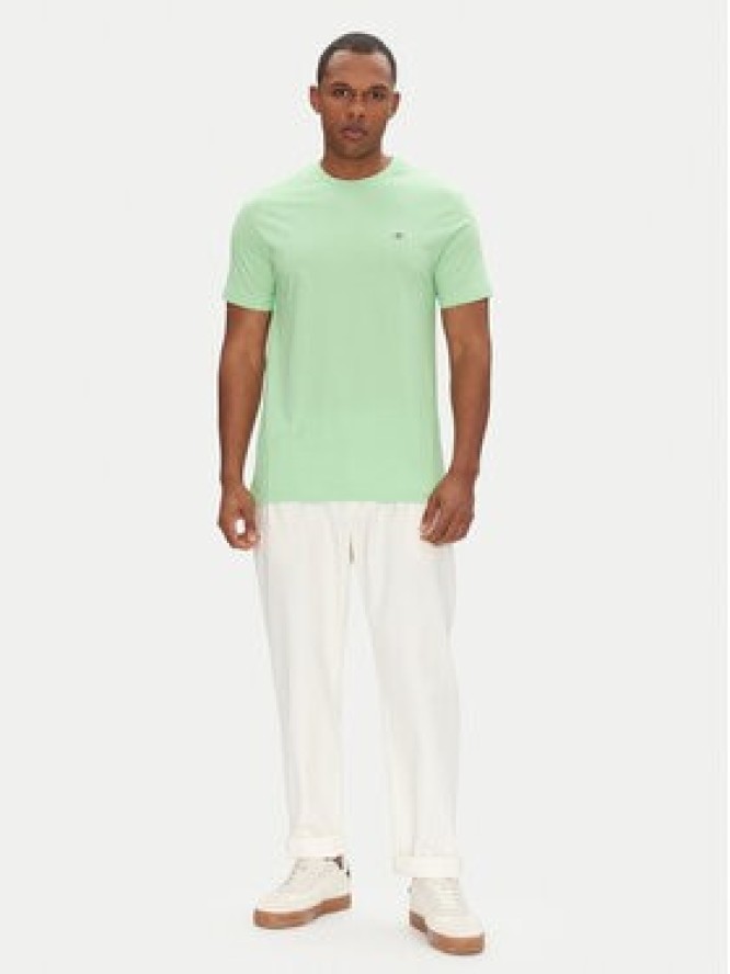 Gant T-Shirt Shield 2003184 Zielony Regular Fit