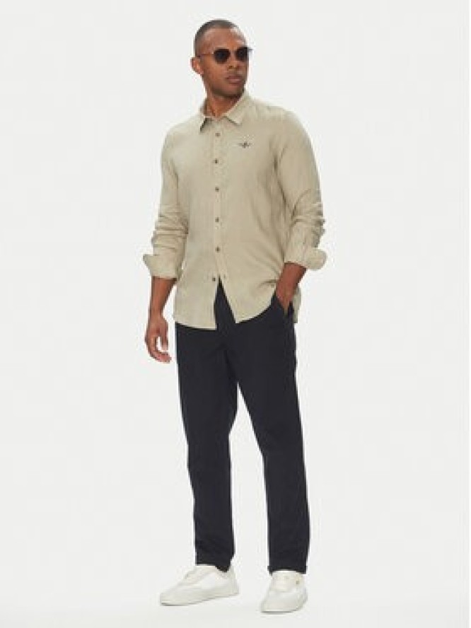 Aeronautica Militare Koszula 251CA1239CT3089 Beżowy Regular Fit