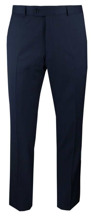 Elegancki Garnitur Wełniany, Wyszczuplony (Slim) - MEN'SFIELD - Granatowy