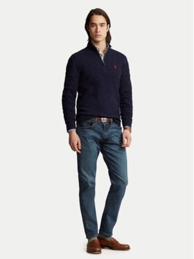 Polo Ralph Lauren Sweter 710876766002 Granatowy Regular Fit