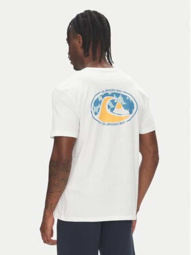 Quiksilver T-Shirt Ev Flower Chaos Ss EQYZT08050 Biały Regular Fit