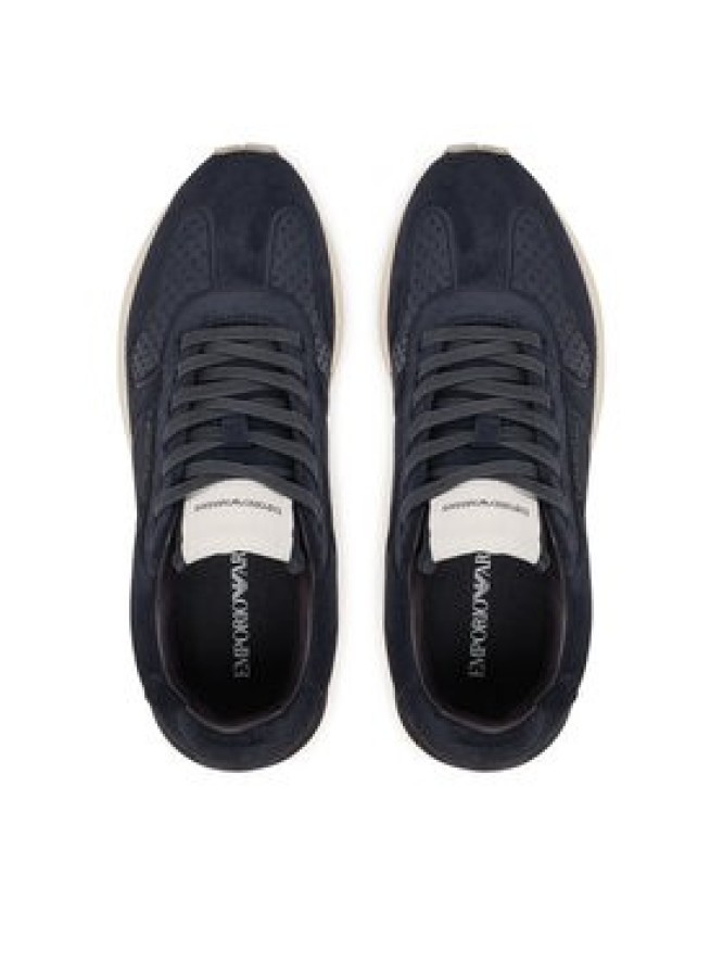 Emporio Armani Sneakersy EM003740 AF19728 ZB005 Granatowy