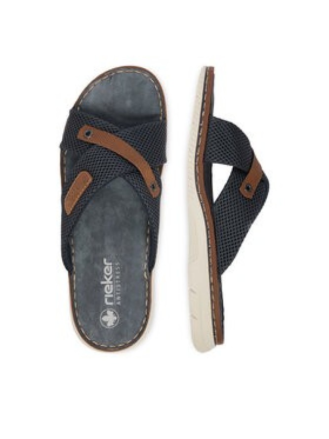 Rieker Klapki CEO-21340-14 Granatowy