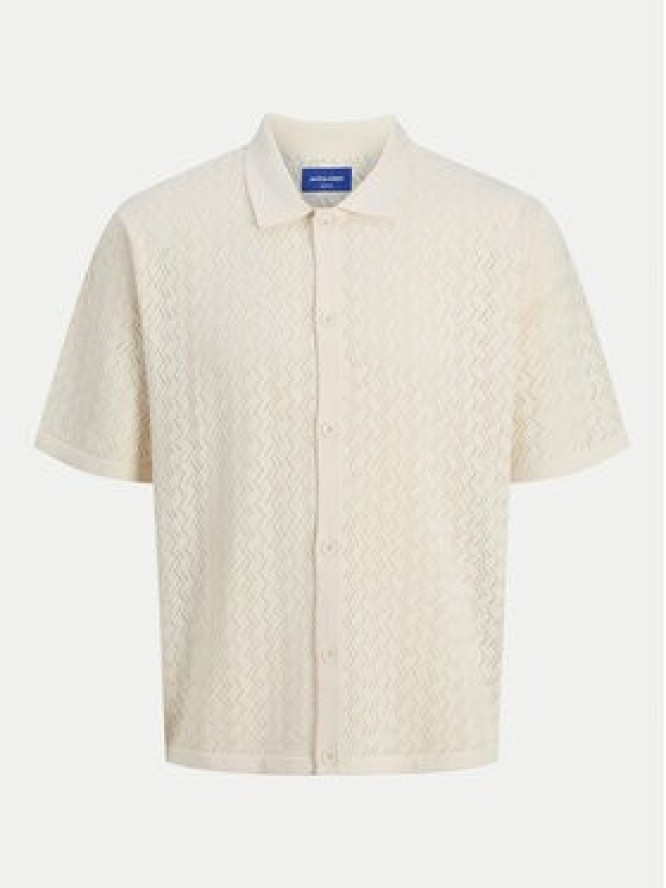 Jack & Jones Koszula Tyler 12272863 Écru Loose Fit