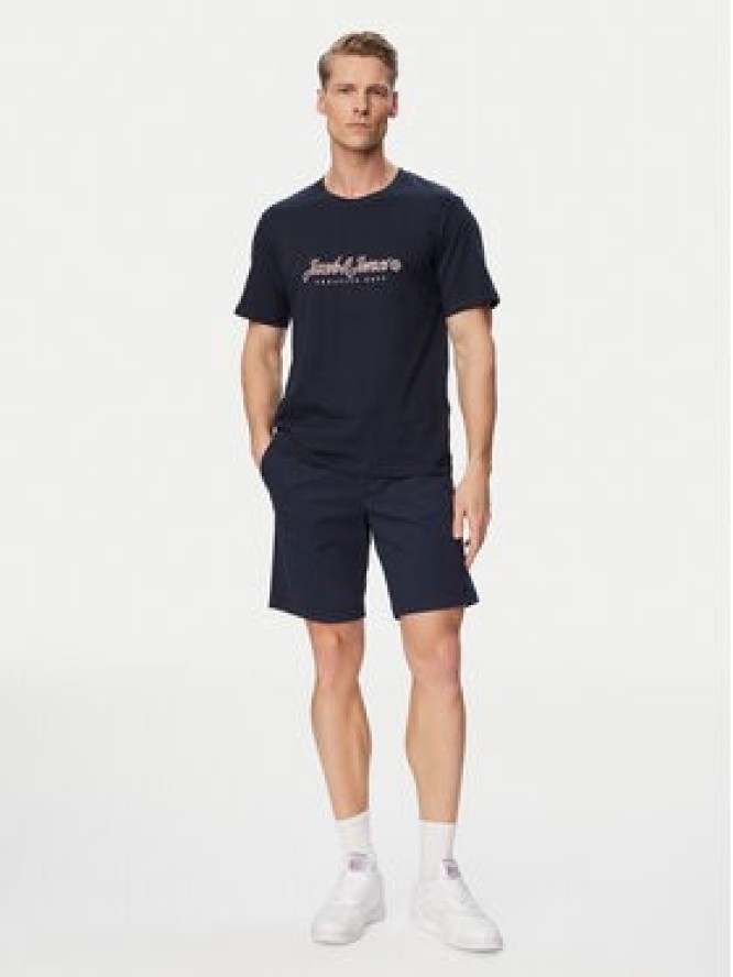 Jack & Jones Szorty materiałowe Jaiden Rocco 12292831 Granatowy Regular Fit