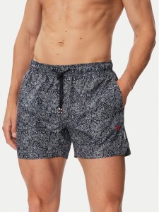 Beverly Hills Polo Club Szorty kąpielowe P-SS26M-BREA-0725 Granatowy Regular Fit
