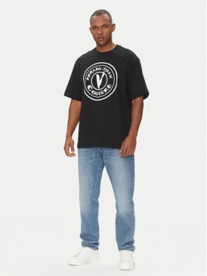 Versace Jeans Couture T-Shirt 78GAHE08 Czarny Regular Fit