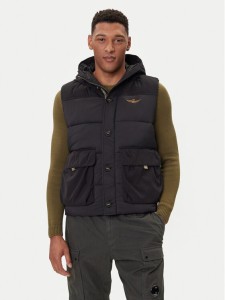 Aeronautica Militare Kamizelka 252AB3017UCT04211 Czarny Regular Fit