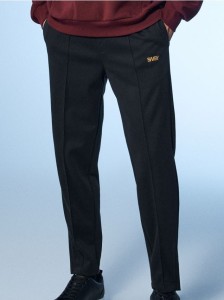 Spodnie tapered fit - granatowy