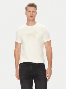 Mustang T-Shirt Austin 1016483 Beżowy Regular Fit