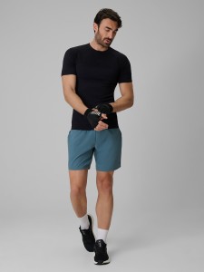 4F Spodenki treningowe szybkoschnące męskie - turkusowe S