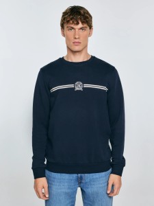 Bluza męska z haftem granatowa Daniel 403