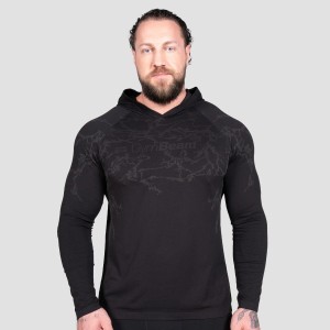 Koszulka męska fitness z kapturem Static